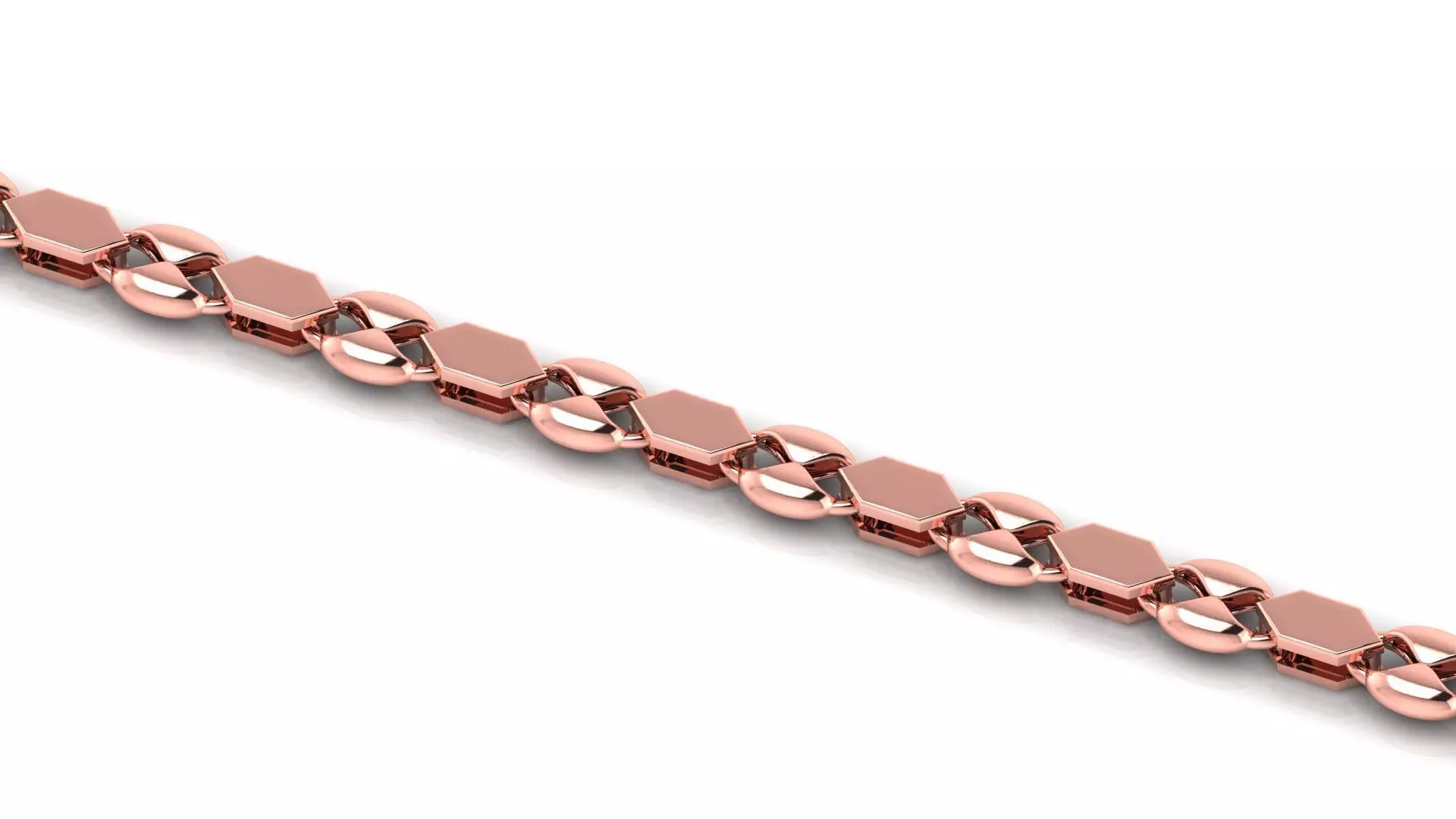 Figaro Chain link 3D less weight  for all cam machine 3D print model_0