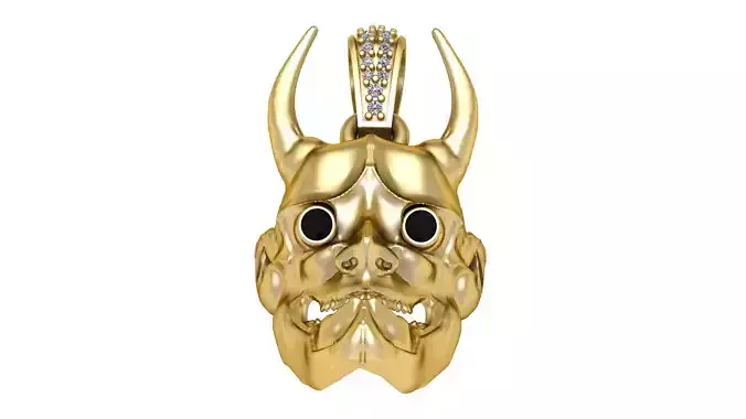 DEVIL FACE PENDANT 3D PRINTABLE MODEL