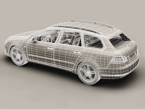 Generic Car Station Wagon 3D model_9