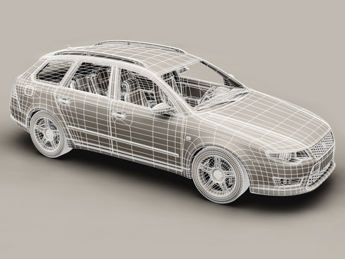 Generic Car Station Wagon 3D model_8