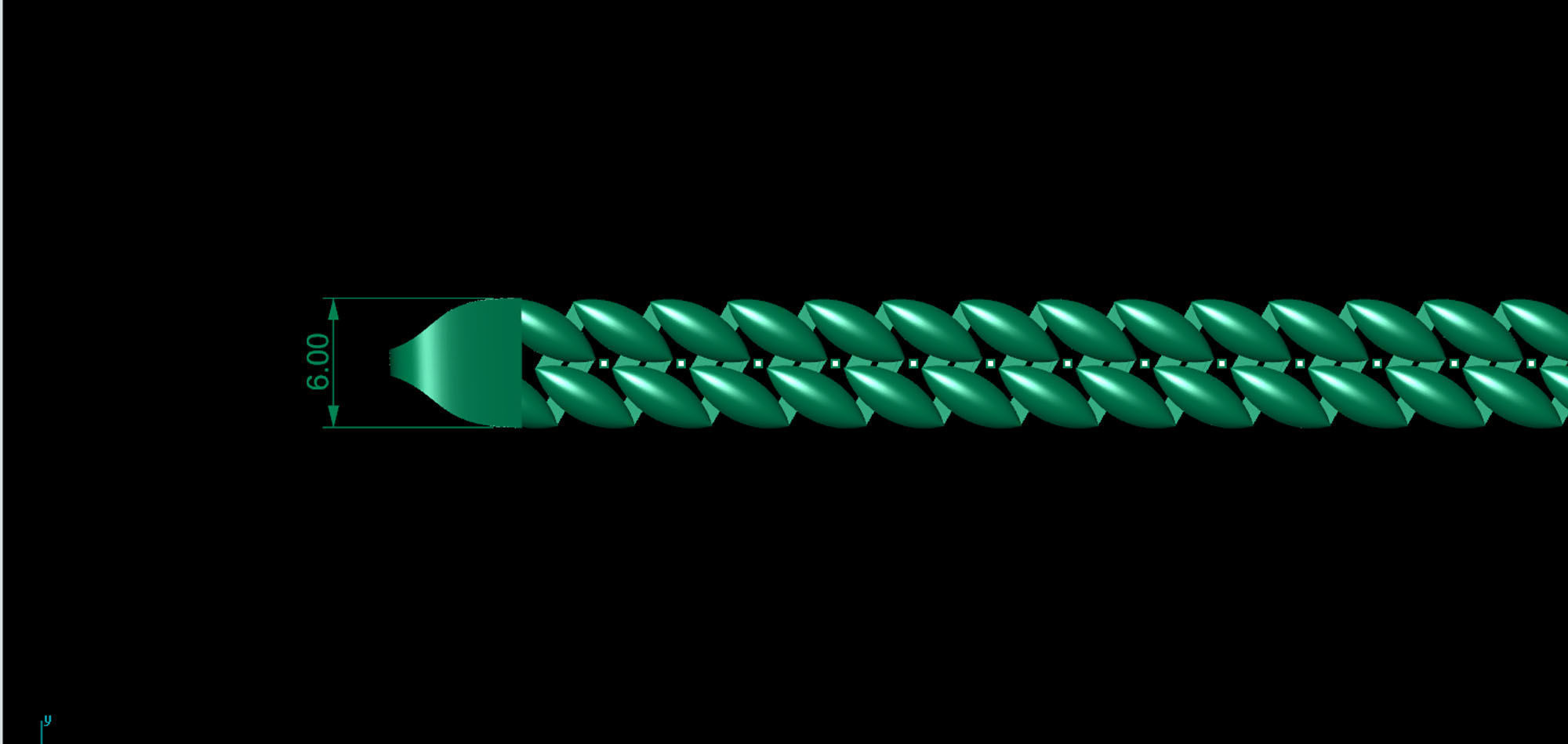 6 MM NEW SPIRAL MIAMI CUBAN LINK CHAIN BRACELET OR NECKLACE  3D print model_2