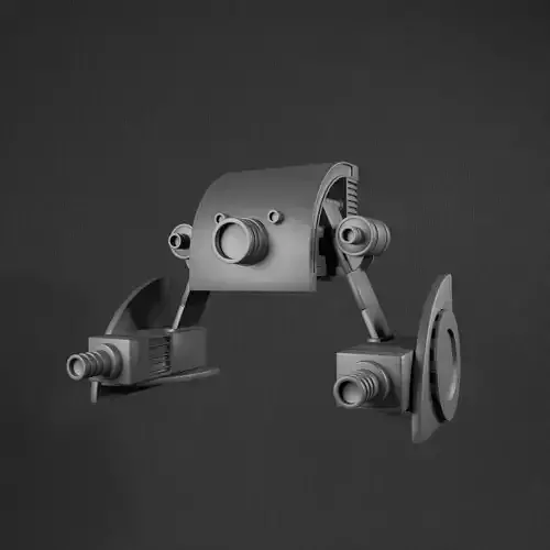 Destroyer-style space combat spacecraft - 3d Low-poly