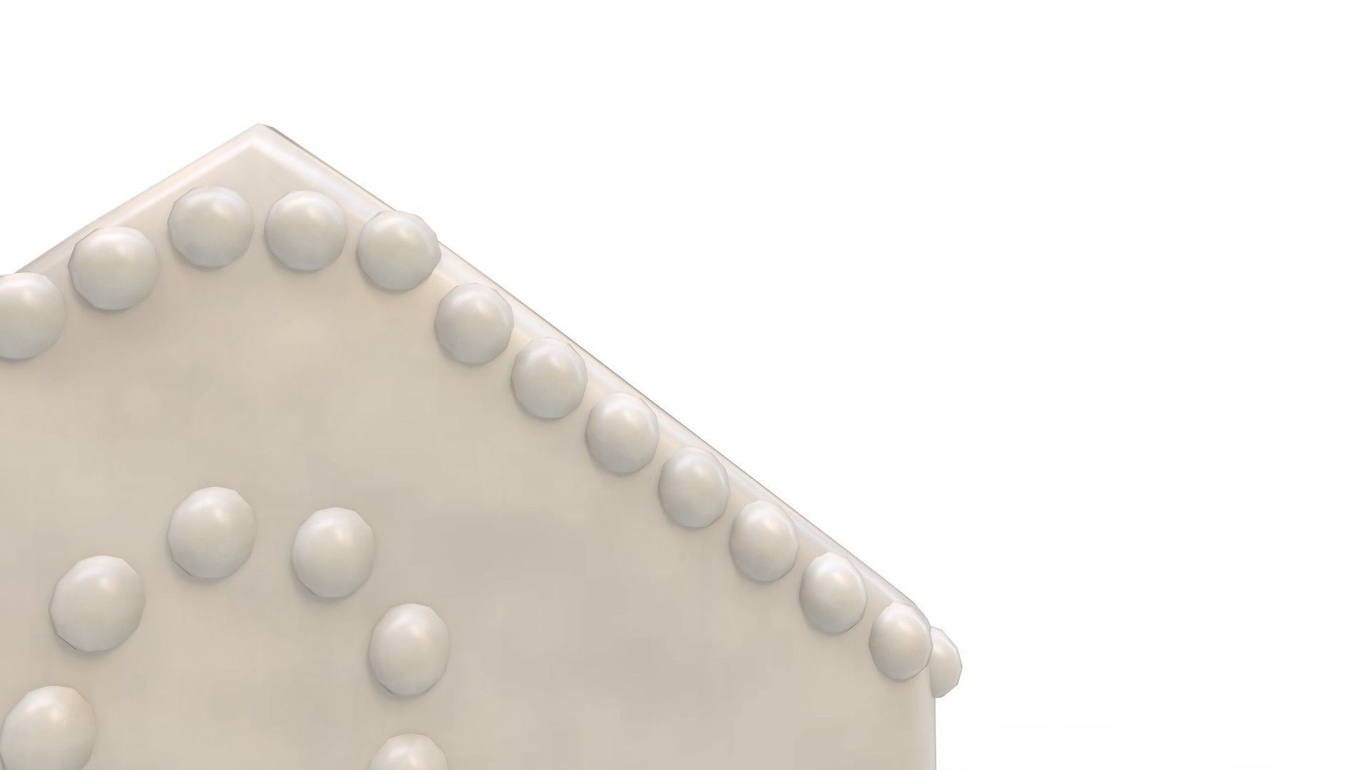 Handmade Ceramic Christmas Village House Mini 3D model_4