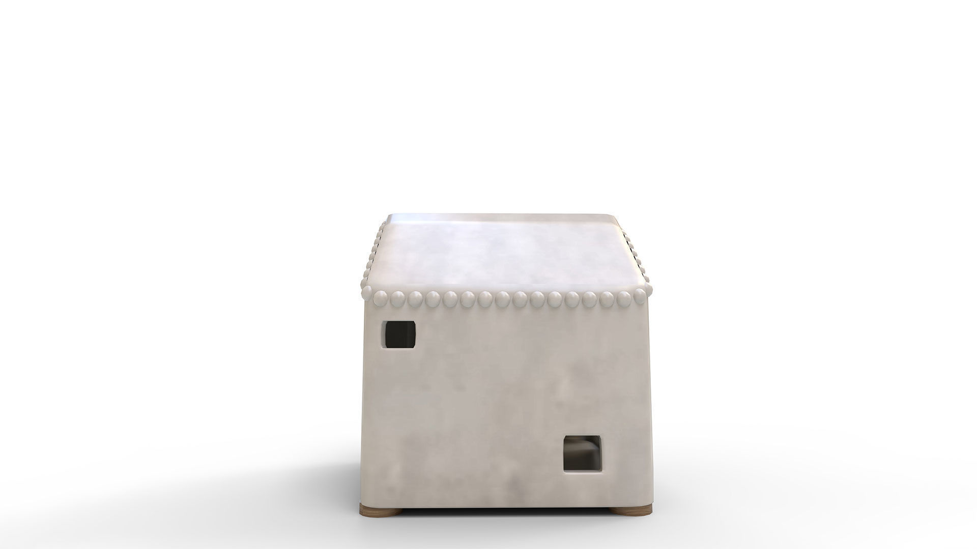 Handmade Ceramic Christmas Village House Mini 3D model_8