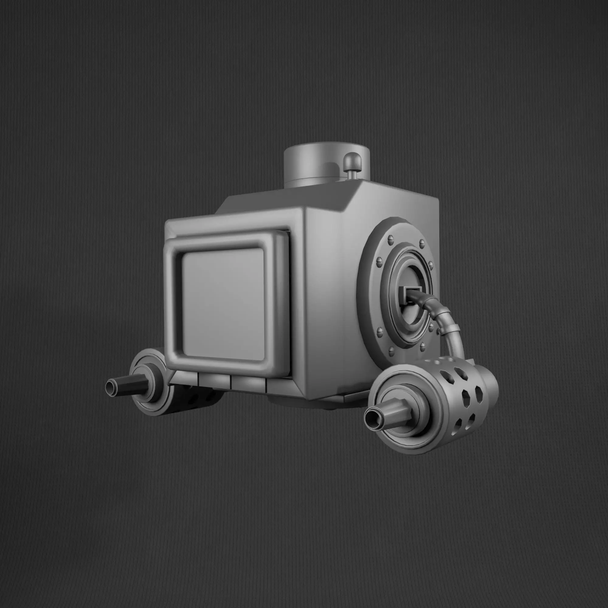 Destroyer-style space combat spacecraft - 3d Low-poly Low-poly 3D model_0