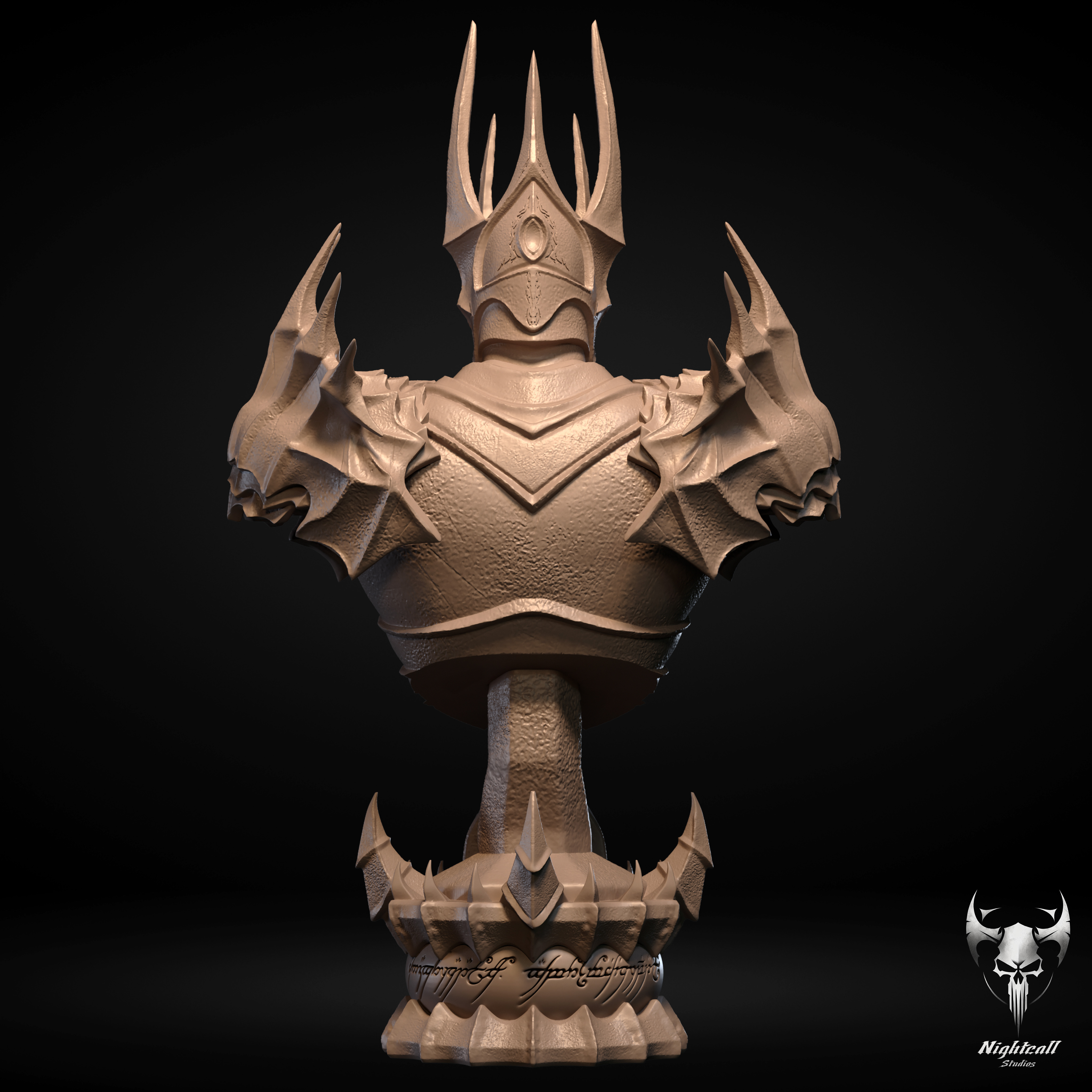 Sauron Bust - Lord of the Rings  3D print model_3