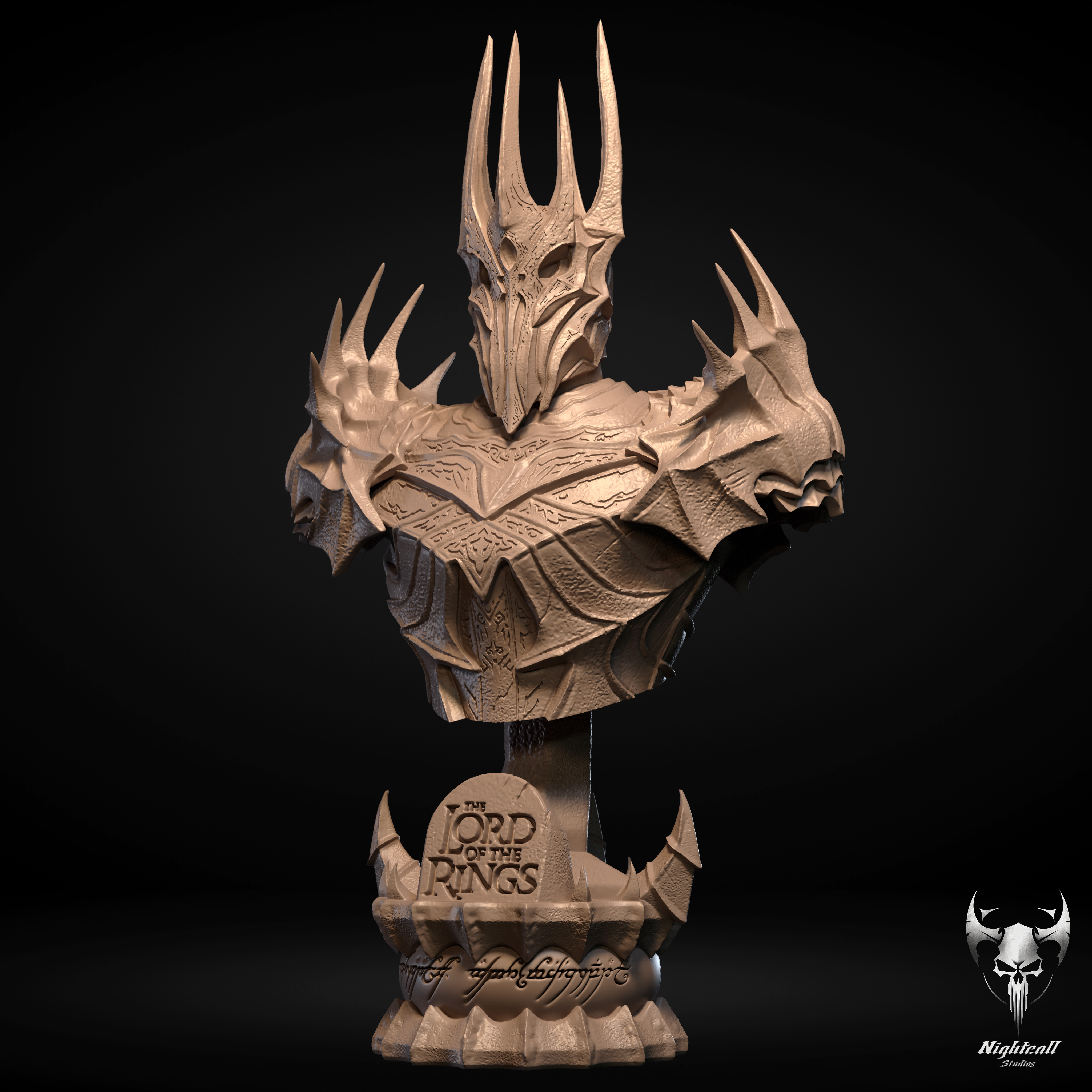 Sauron Bust - Lord of the Rings  3D print model_2