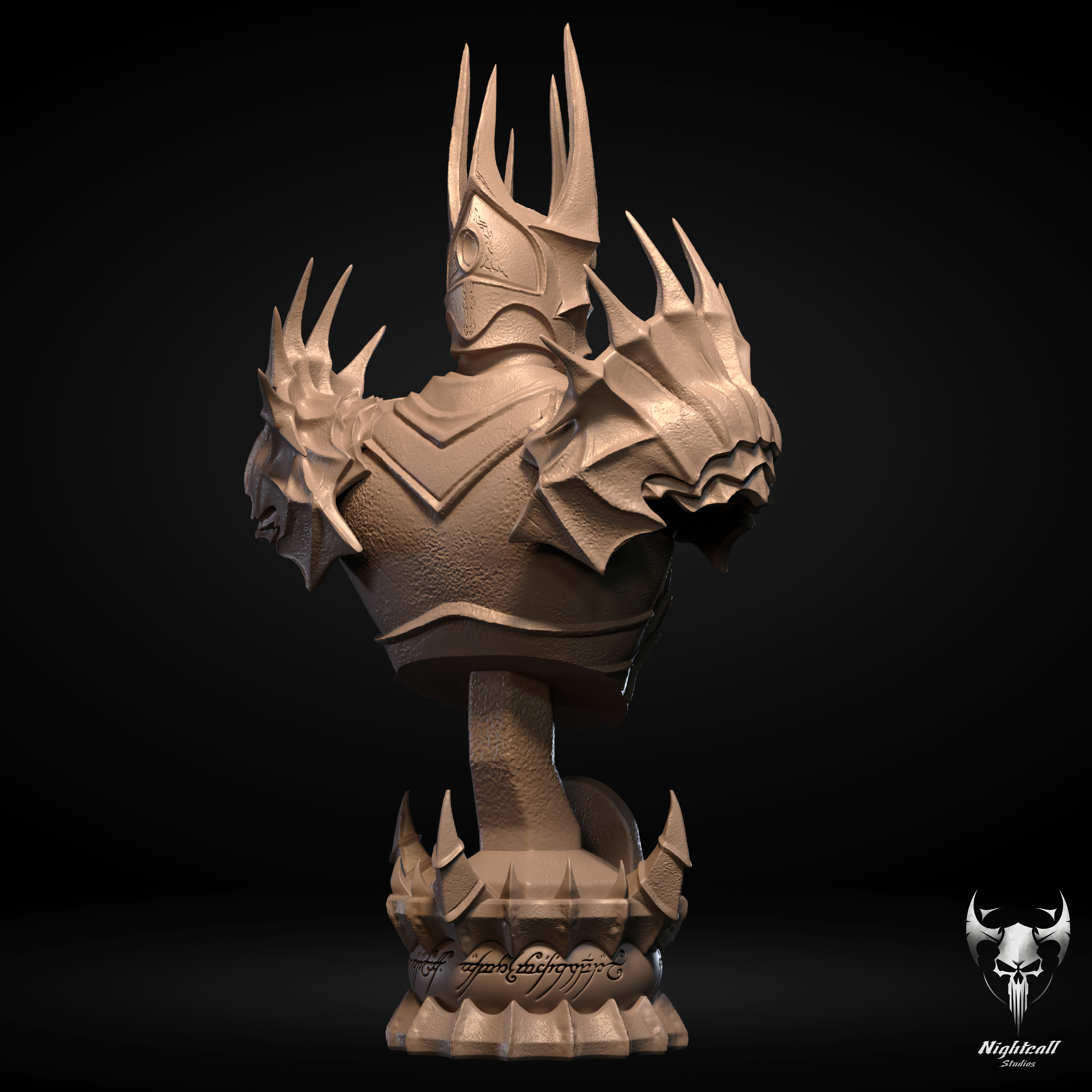 Sauron Bust - Lord of the Rings  3D print model_5