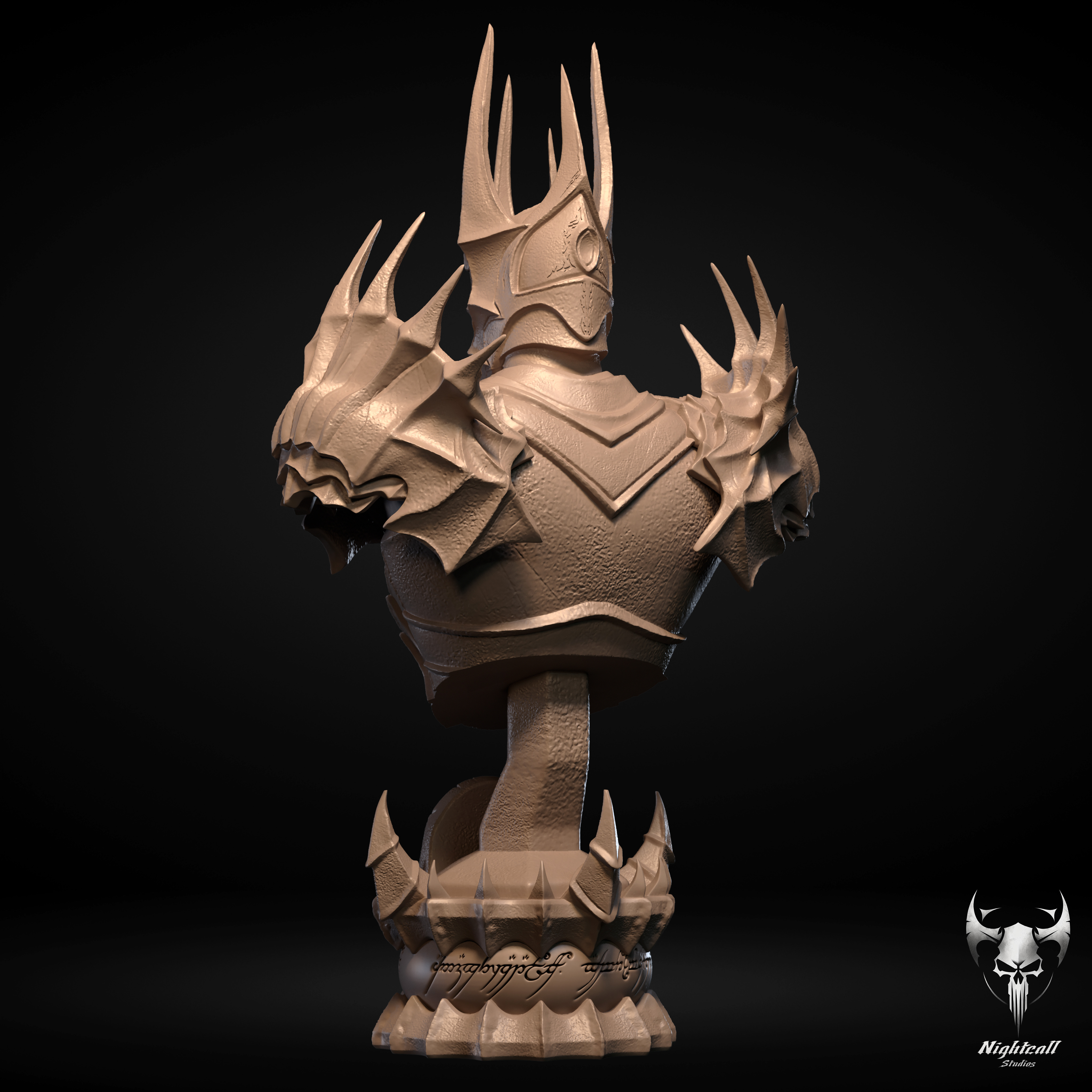 Sauron Bust - Lord of the Rings  3D print model_4