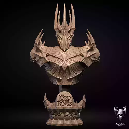 Sauron Bust - Lord of the Rings  3D print model Sauron Bust - Lord of the Rings  3D print model