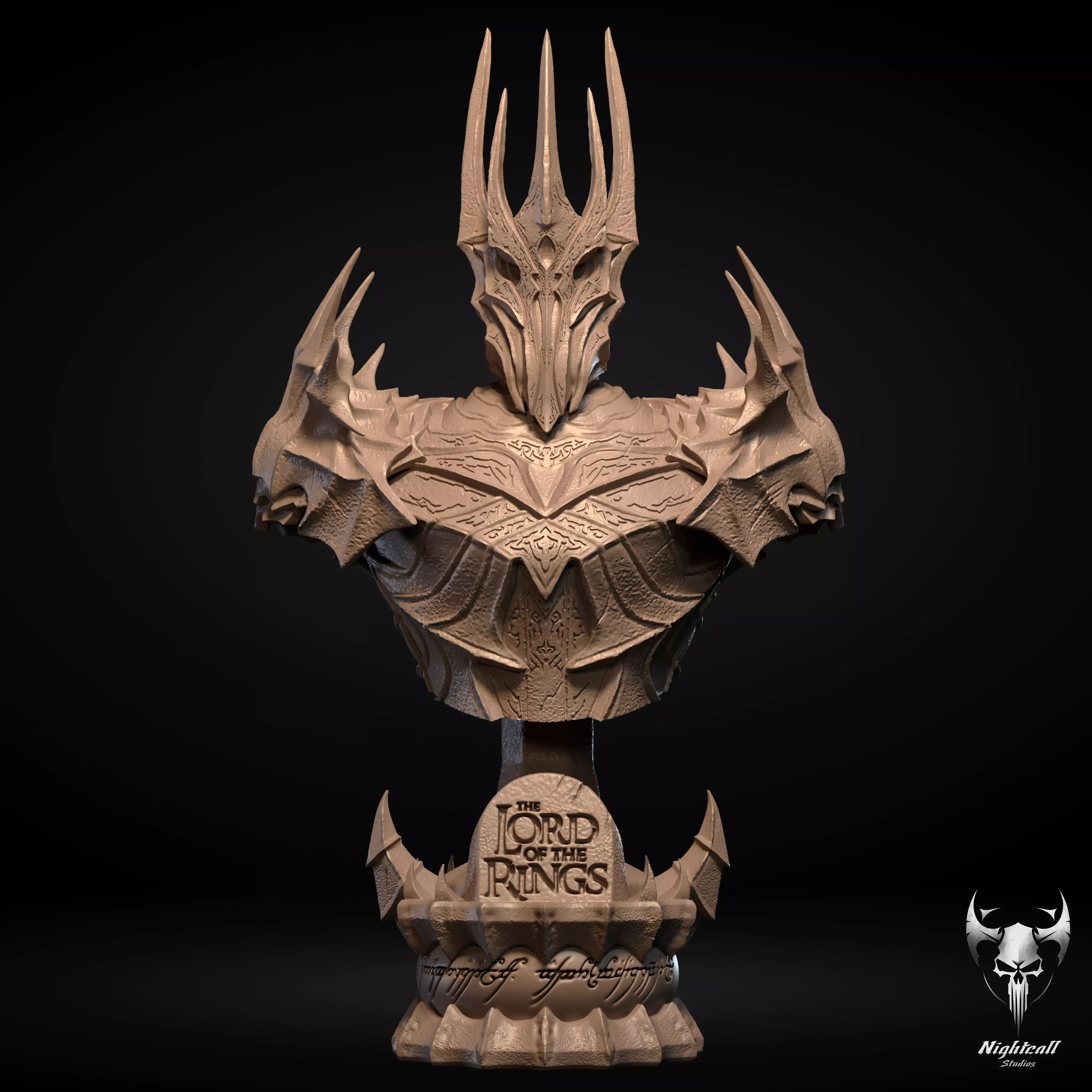 Sauron Bust - Lord of the Rings  3D print model_0