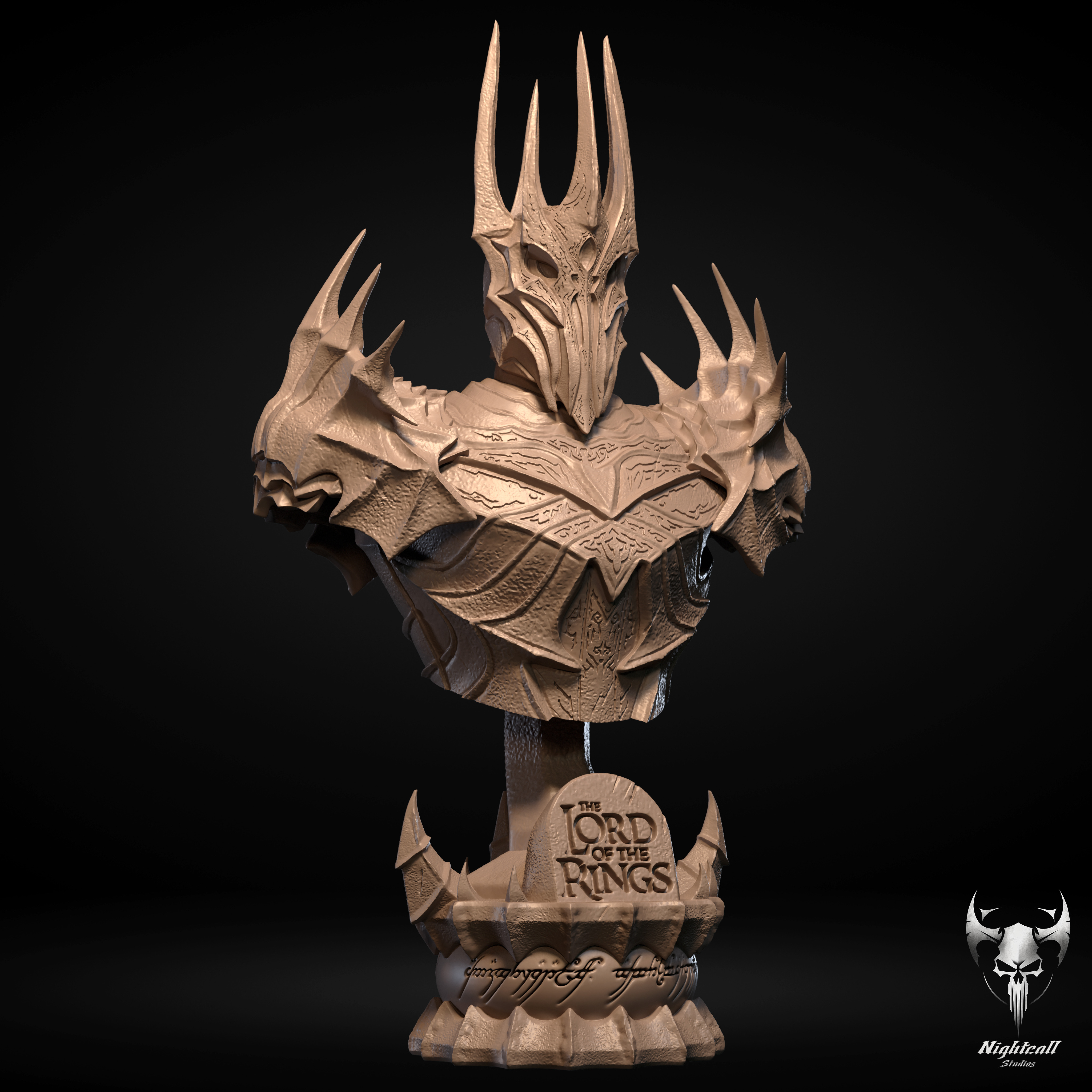 Sauron Bust - Lord of the Rings  3D print model_1