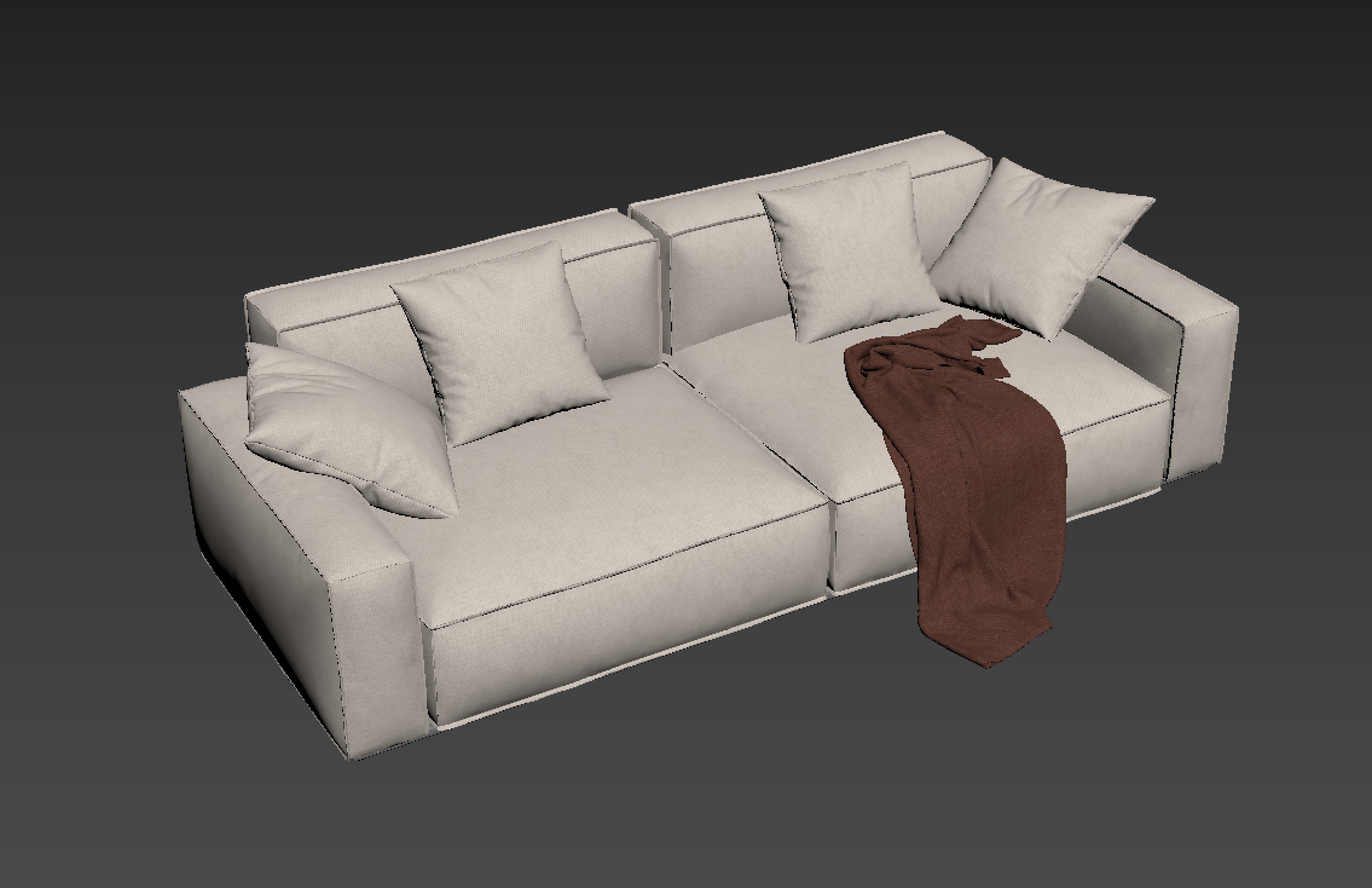 modern sofa chair  3D model_1