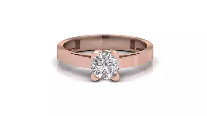 STL 3DM Print Ready Women Diamond Ring Lightweight Printable 