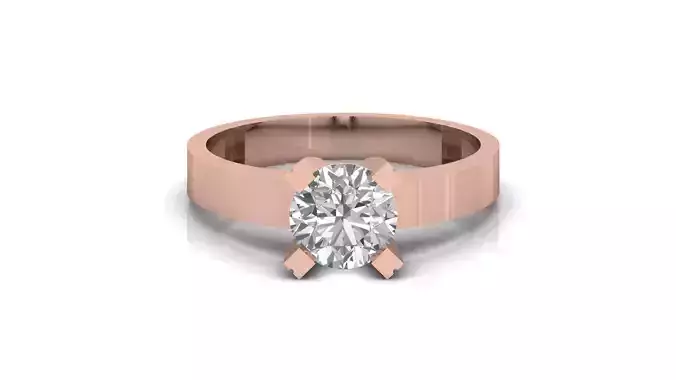 STL 3DM Print Ready Women Diamond Ring Lightweight Printable 