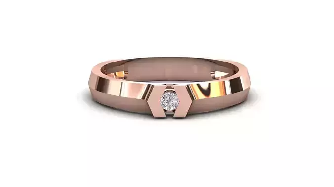 STL 3DM Print Ready Women Diamond Ring Lightweight Printable 