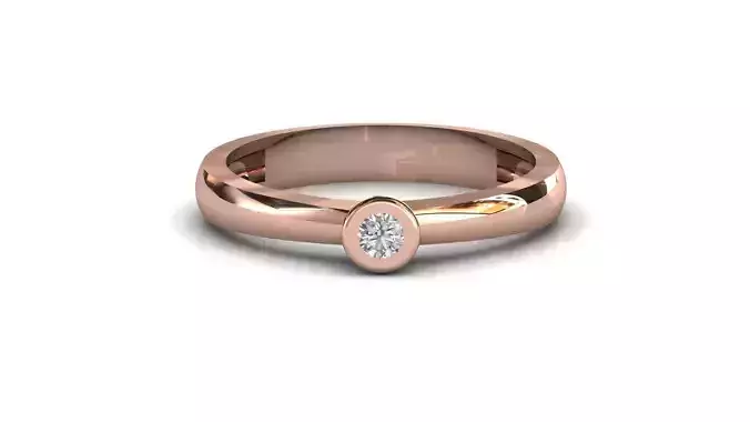 STL 3DM Print Ready Women Diamond Ring Lightweight Printable 