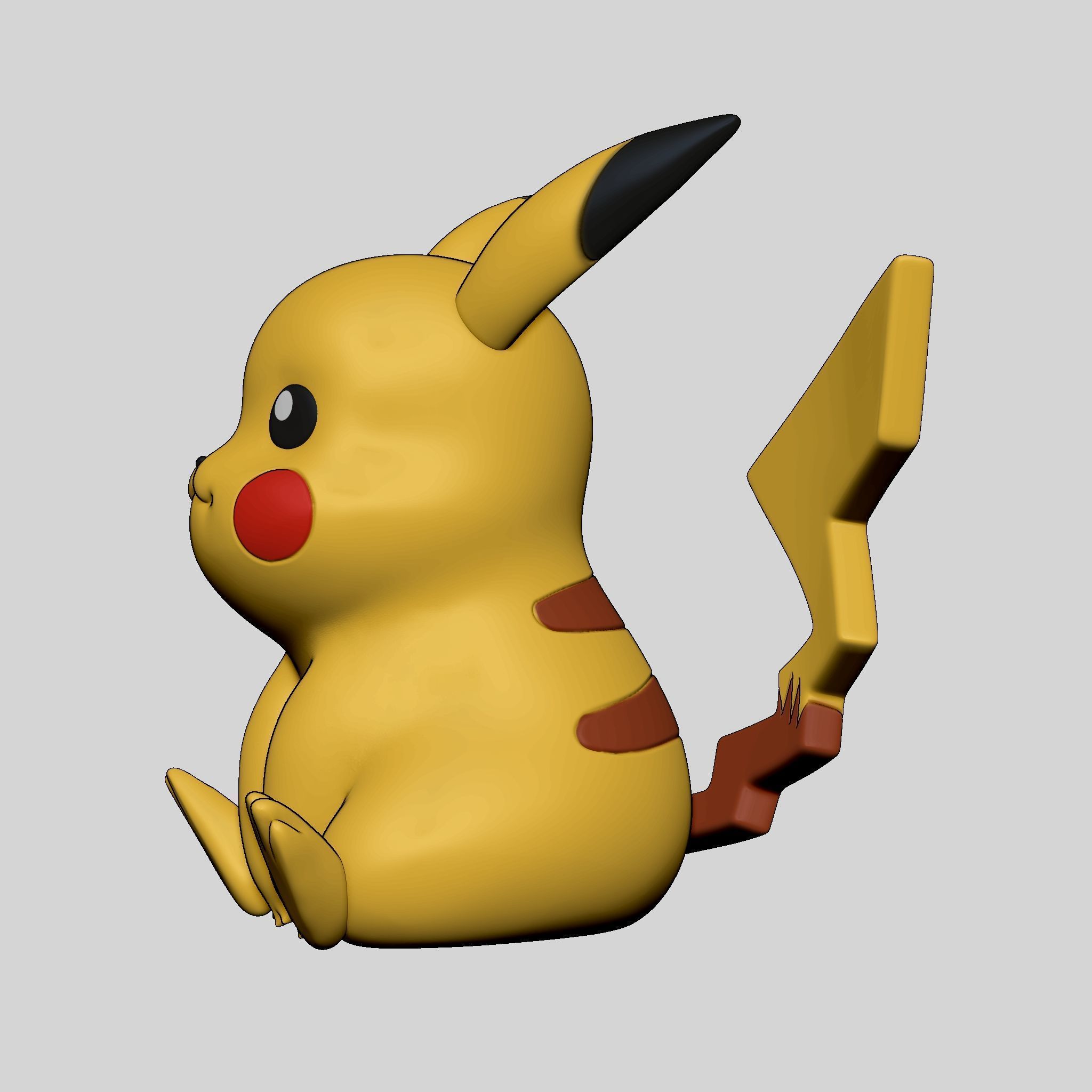  Pokemon Pikachu 3D print model_2