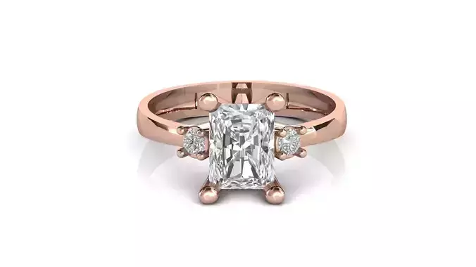 STL 3DM Print Ready Women Diamond Ring Lightweight Printable 