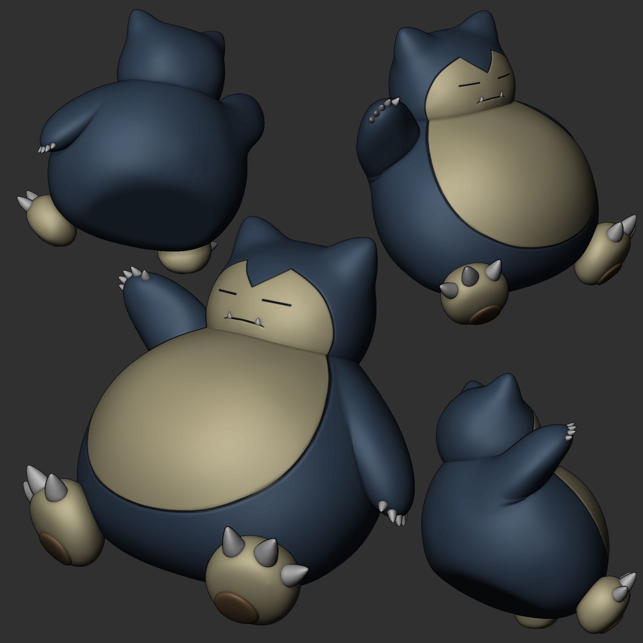  Pokemon Snorlax 3D print model_6