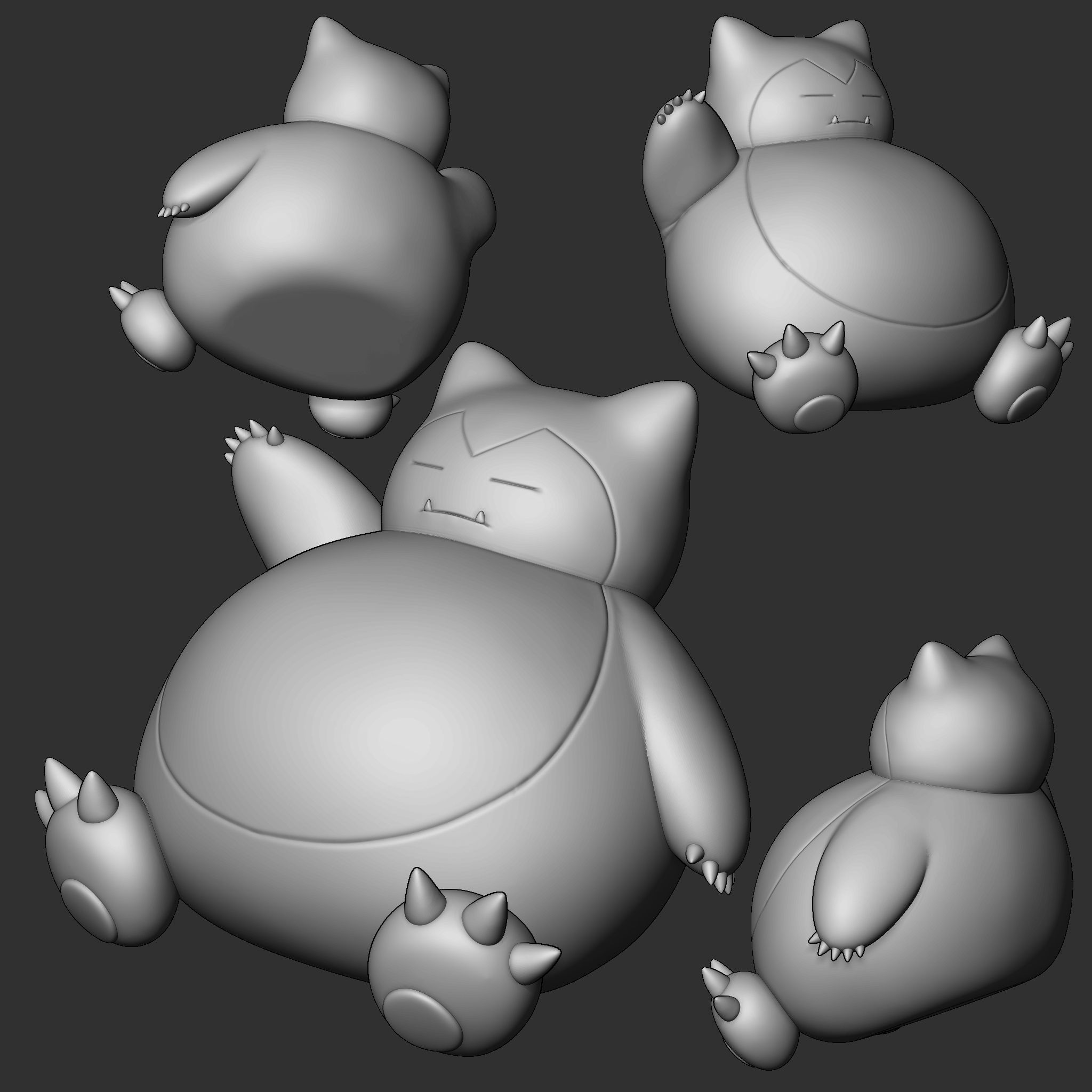 Pokemon Snorlax 3D print model_7