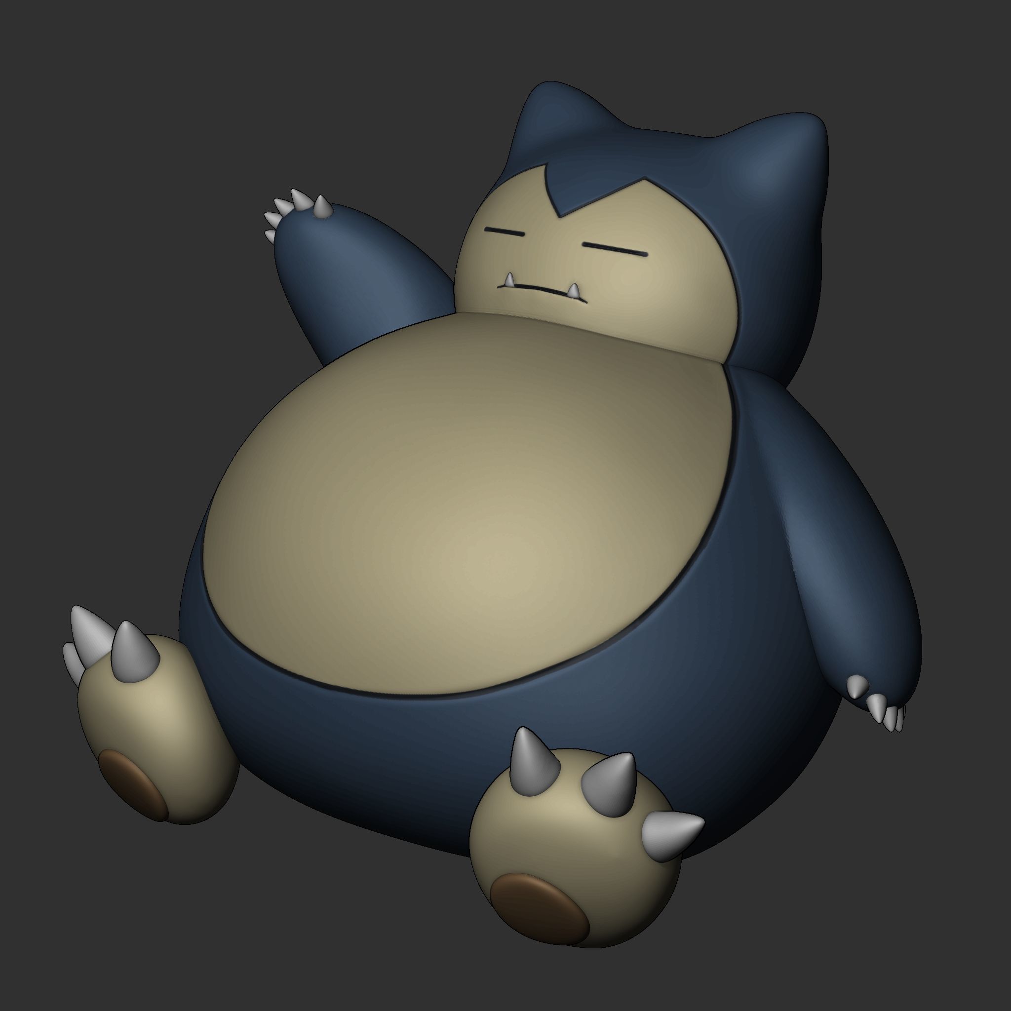  Pokemon Snorlax 3D print model_1