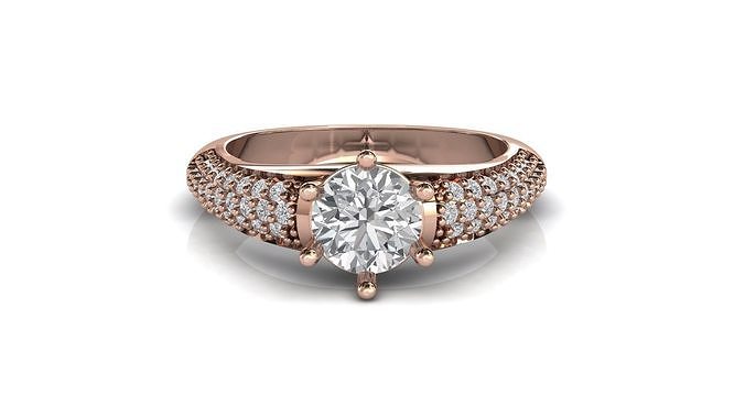 STL 3DM Print Ready Women Diamond Ring Lightweight Printable  3D print model