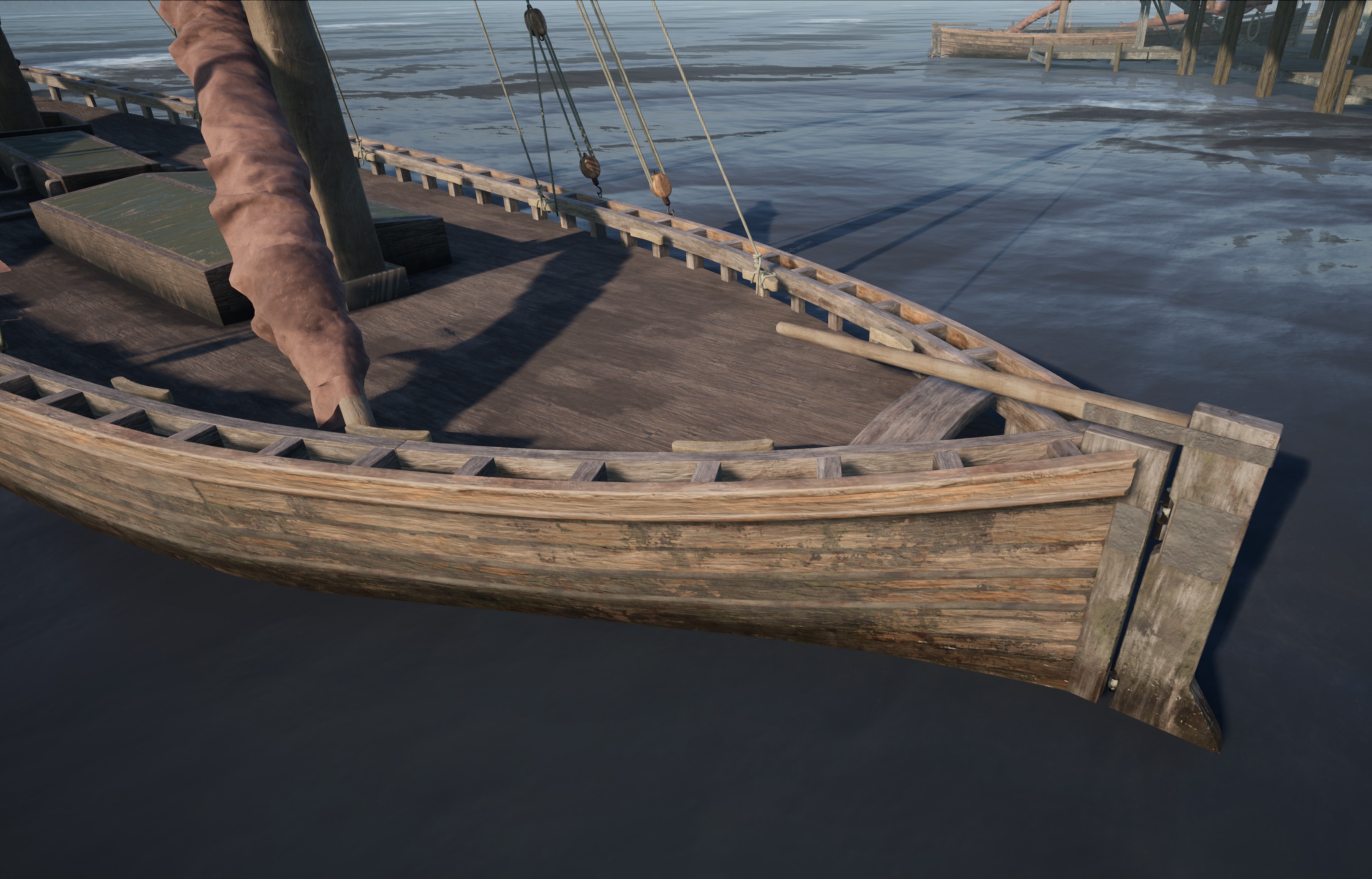 Sail boat Low-poly 3D model_4