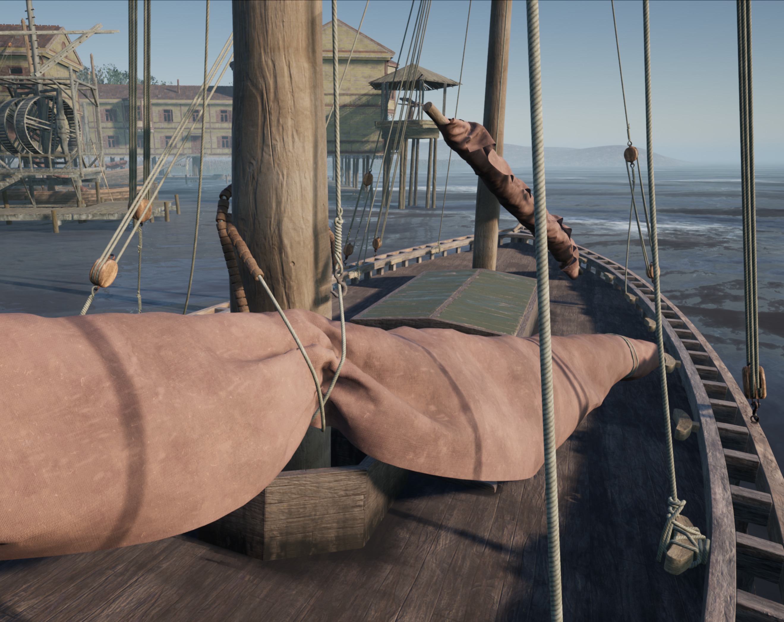 Sail boat Low-poly 3D model_9