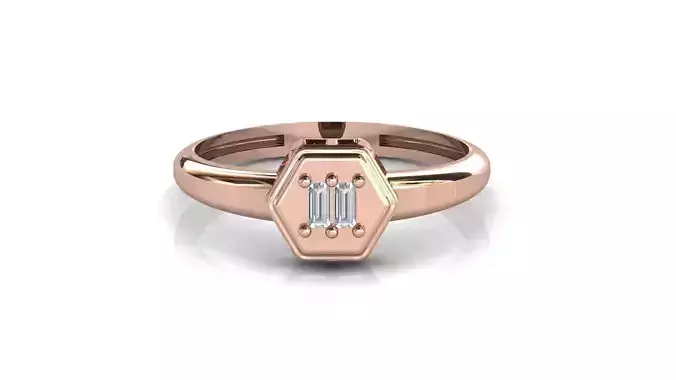 STL 3DM Print Ready Women Diamond Ring Lightweight Printable 3D print model