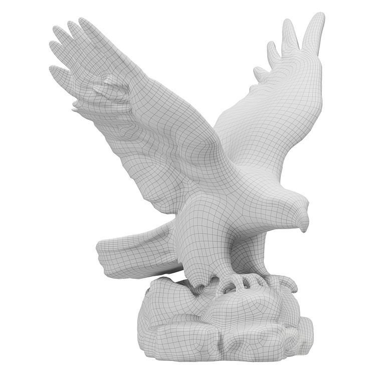 Eagle Sculpture 3D model_2
