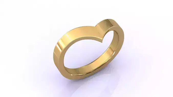 STL 3DM Print Ready Women Diamond Ring Lightweight Printable 