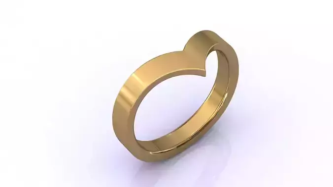 STL 3DM Print Ready Women Diamond Ring Lightweight Printable 