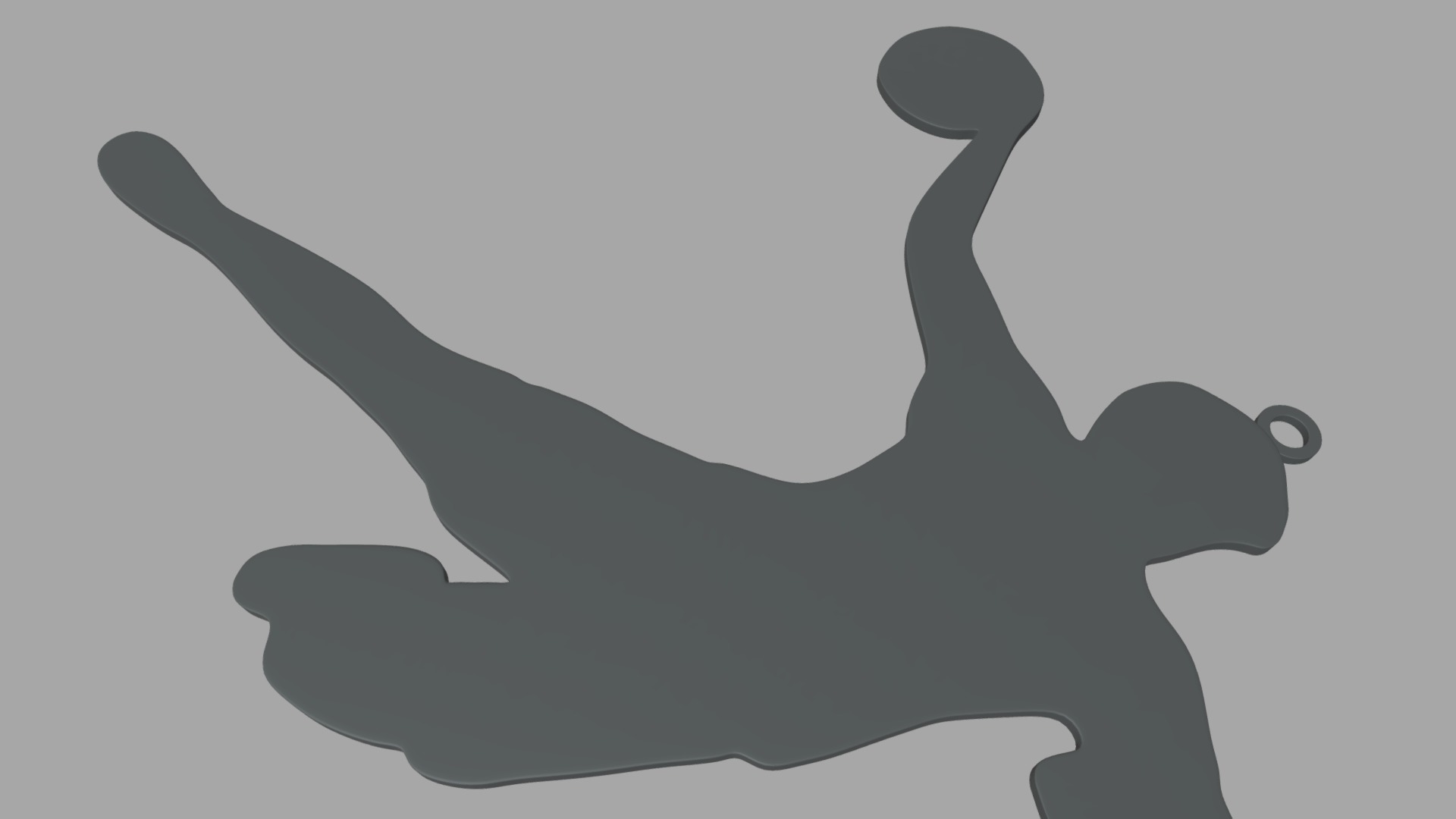 Handball Key Ring Chain 01 Low-poly 3D model_5