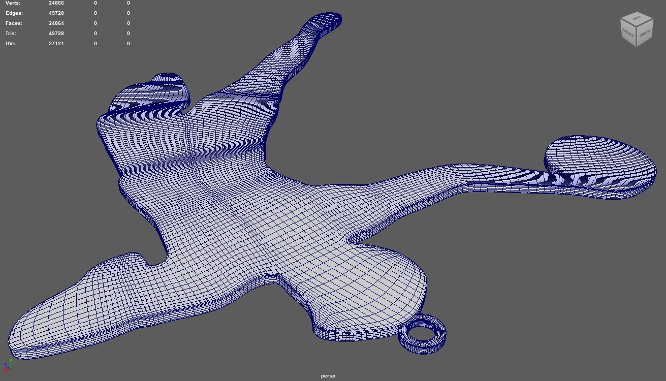 Handball Key Ring Chain 01 Low-poly 3D model_10