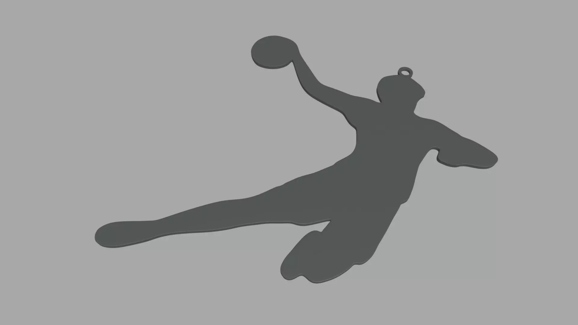 Handball Key Ring Chain 01 Low-poly 3D model_0