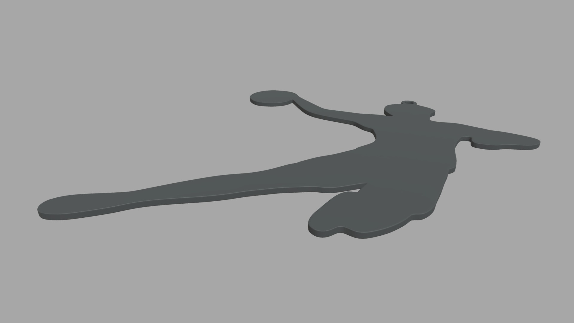 Handball Key Ring Chain 01 Low-poly 3D model_2