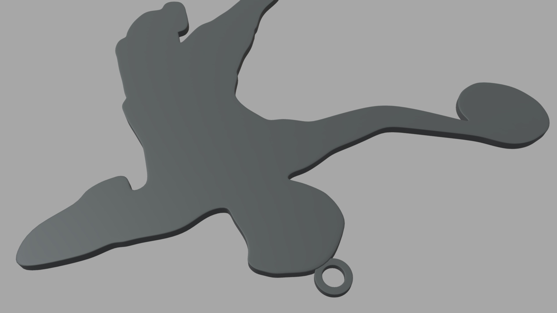 Handball Key Ring Chain 01 Low-poly 3D model_4