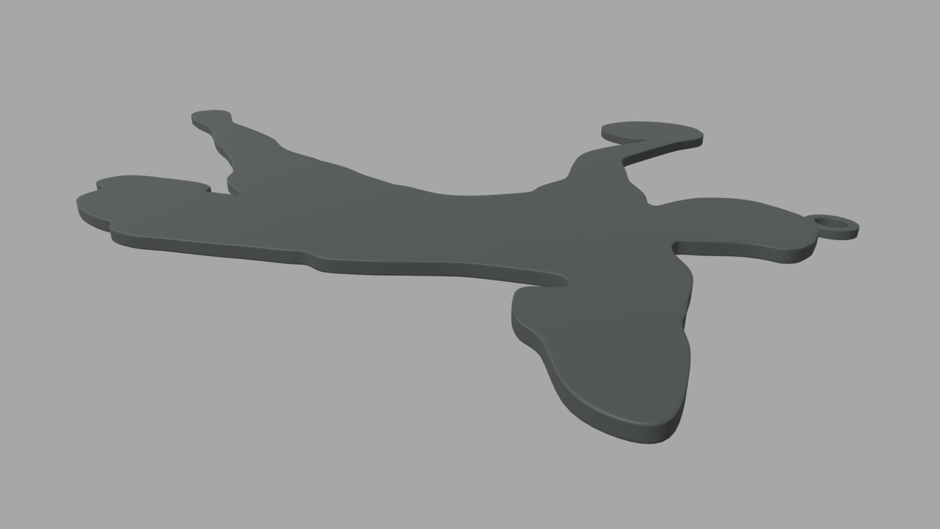 Handball Key Ring Chain 01 Low-poly 3D model_3