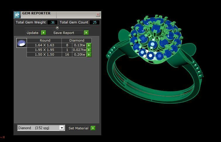 jewellery ring for daimonds 3D print model_19
