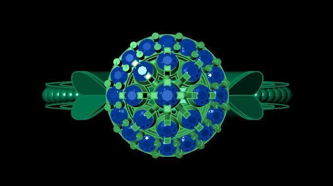 jewellery ring for daimonds 3D print model_13