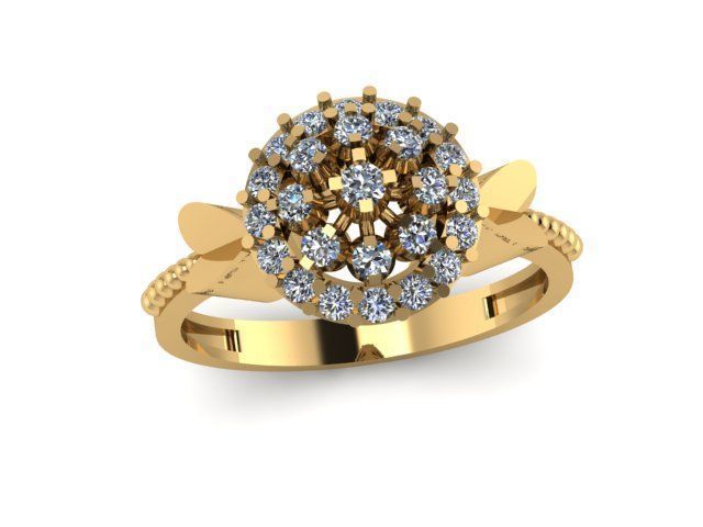 jewellery ring for daimonds 3D print model_9