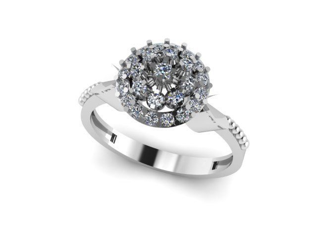 jewellery ring for daimonds 3D print model_4