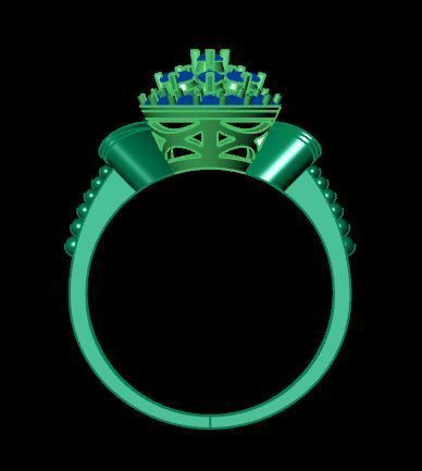 jewellery ring for daimonds 3D print model_14
