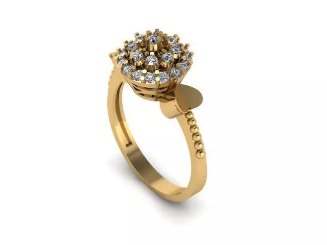 jewellery ring for daimonds 3D print model_0