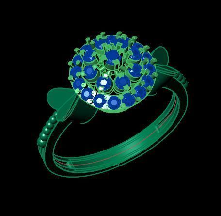 jewellery ring for daimonds 3D print model_12