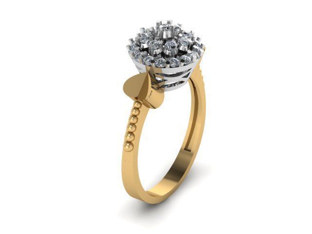 jewellery ring for daimonds 3D print model_7