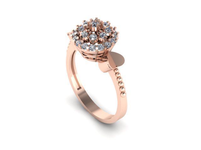 jewellery ring for daimonds 3D print model_2