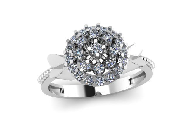 jewellery ring for daimonds 3D print model_10