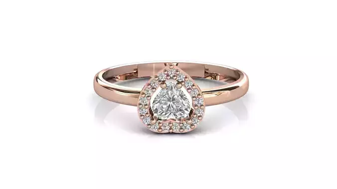 STL 3DM Print Ready Women Diamond Ring Lightweight Printable 